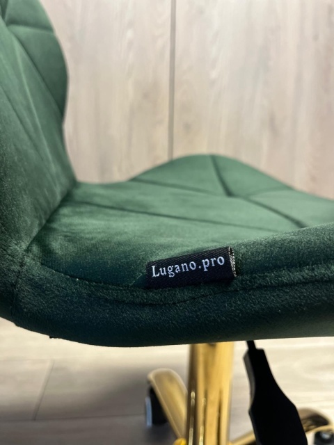 Krzesło obrotowe VASTO OFFICE VELVET FOREST GREEN GOLD