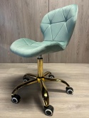 Krzesło obrotowe VASTO OFFICE VELVET MINT GOLD