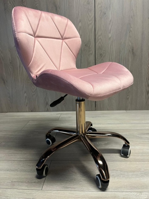 Krzesło obrotowe VASTO OFFICE VELVET PINK ROSE GOLD