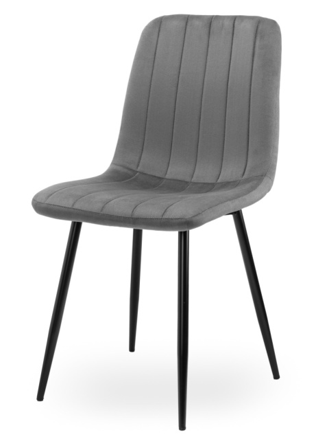 Krzesło tapicerowane AURORA VELVET DARK GREY