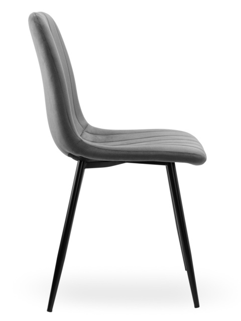 Krzesło tapicerowane AURORA VELVET DARK GREY