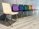 Krzesło tapicerowane BORGO VELVET BEIGE GOLD II GATUNEK Krzesło tapicerowane BORGO VELVET BEIGE GOLD II GATUNEK
