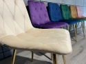 Krzesło tapicerowane BORGO VELVET BEIGE GOLD II GATUNEK Krzesło tapicerowane BORGO VELVET BEIGE GOLD II GATUNEK