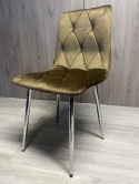 Krzesło tapicerowane BORGO VELVET BROWN SILVER