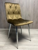 Krzesło tapicerowane BORGO VELVET BROWN SILVER