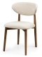 Krzesło tapicerowane LUCCA BEIGE FABRIC WOOD