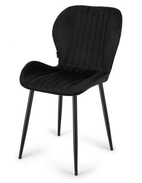 Krzesło tapicerowane MONTI VELVET BLACK II GATUNEK