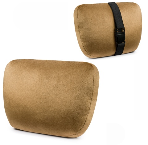 Poduszka zagłówek BEIGE ALCANTARA V