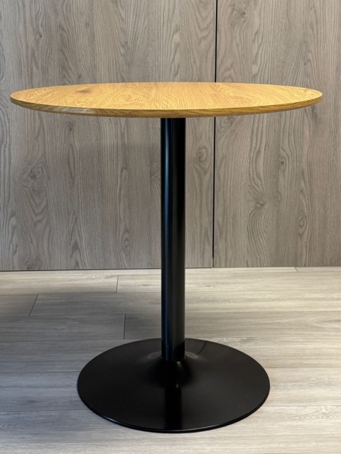 Stół okrągły VICTORY DARK WOOD 70 cm SMOKE