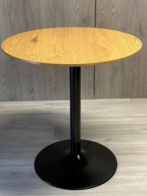 Stół okrągły VICTORY DARK WOOD 70 cm SMOKE