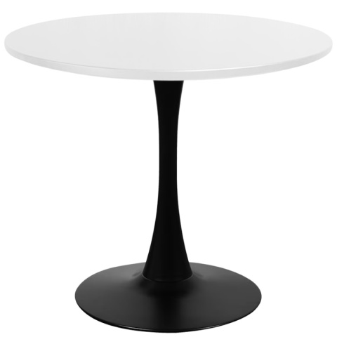 Stół okrągły VICTORY WHITE 70 cm SMOKE SLIM