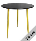 Stół okrągły VINCI BLACK 70 cm GOLD II GATUNEK