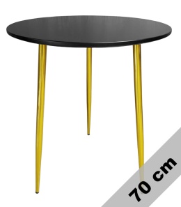 Stół okrągły VINCI BLACK 70 cm GOLD II GATUNEK