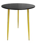 Stół okrągły VINCI BLACK 70 cm GOLD II GATUNEK
