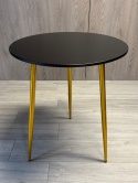 Stół okrągły VINCI BLACK 70 cm GOLD II GATUNEK