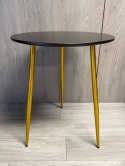 Stół okrągły VINCI BLACK 70 cm GOLD II GATUNEK