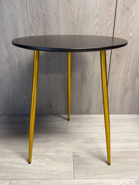 Stół okrągły VINCI BLACK 70 cm GOLD II GATUNEK