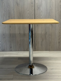 Stół skandynawski kwadratowy TORI Dark Wood 70 SILVER OUTLET