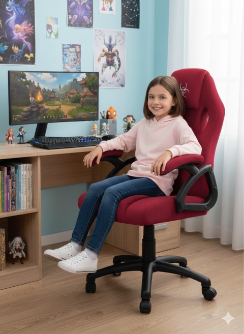 Fotel obrotowy do biurka CARRERA M ALCANTARA BURGUNDY