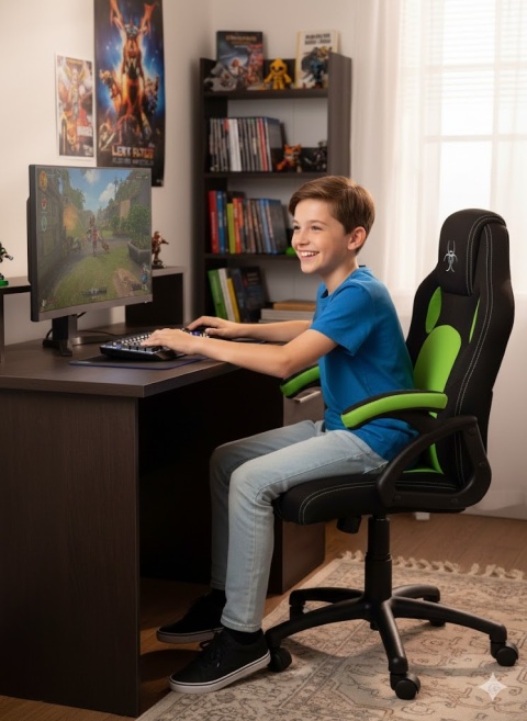 Fotel obrotowy do biurka CARRERA M GREEN FABRIC