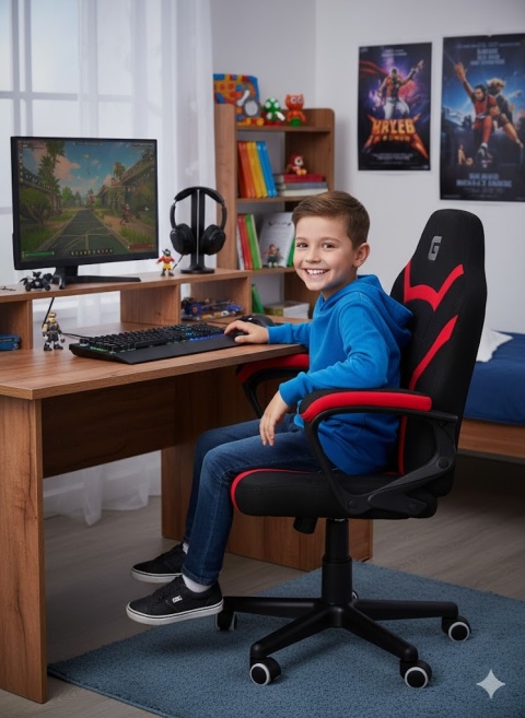 Fotel obrotowy do biurka MARIO RED