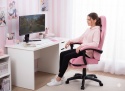 Fotel obrotowy gamingowy XL POKER PRO PINK SWEET ALCANTARA