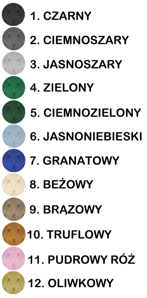 Krzesła tapicerowane BORGO VELVET zestaw 4 sztuk kolory do wyboru