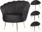 Krzesło Fotel Muszla Lugano DONNA VELVET BLACK