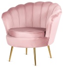 Krzesło Fotel Muszla Lugano DONNA VELVET PINK