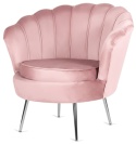 Krzesło Fotel Muszla Lugano DONNA VELVET PINK