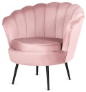 Krzesło Fotel Muszla Lugano DONNA VELVET PINK