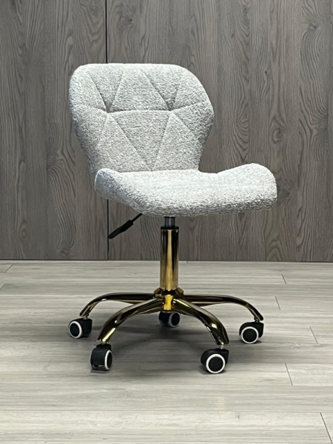 Krzesło obrotowe VASTO OFFICE BOUCLE GREY GOLD