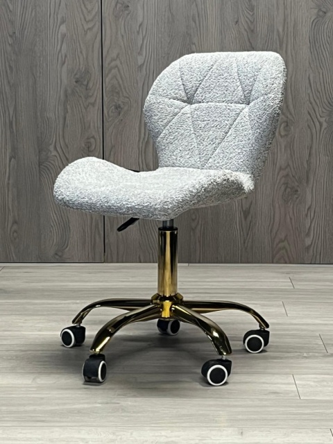 Krzesło obrotowe VASTO OFFICE BOUCLE GREY GOLD