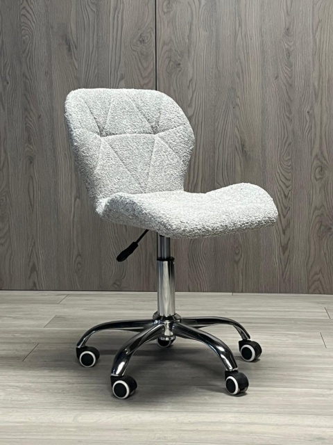 Krzesło obrotowe VASTO OFFICE BOUCLE GREY SILVER