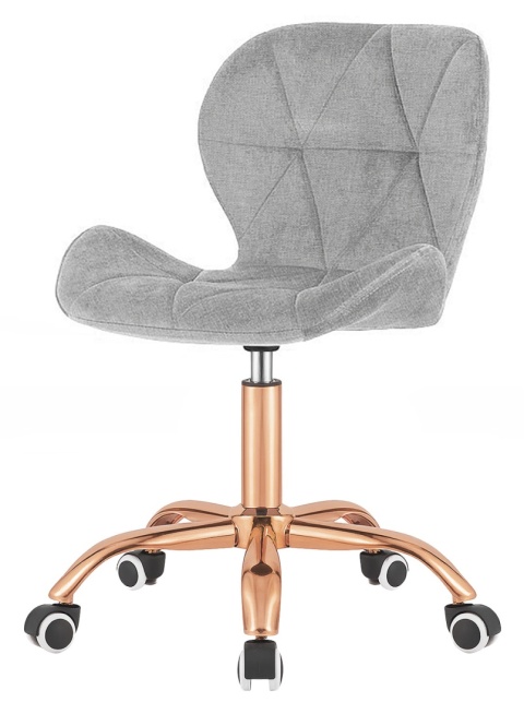 Krzesło obrotowe VASTO OFFICE FABRIC GREY ROSE GOLD