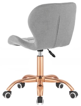 Krzesło obrotowe VASTO OFFICE FABRIC GREY ROSE GOLD