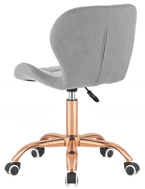 Krzesło obrotowe VASTO OFFICE FABRIC GREY ROSE GOLD