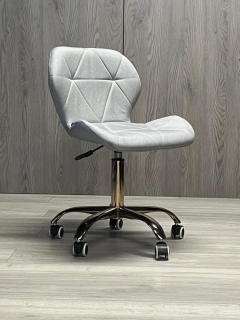 Krzesło obrotowe VASTO OFFICE FABRIC GREY ROSE GOLD
