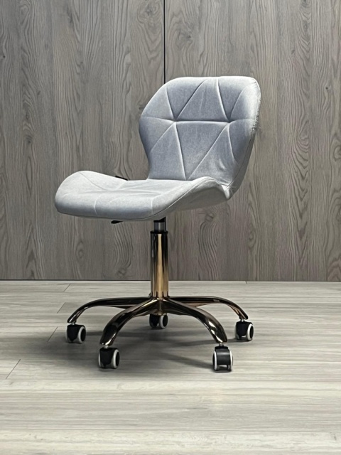 Krzesło obrotowe VASTO OFFICE FABRIC GREY ROSE GOLD