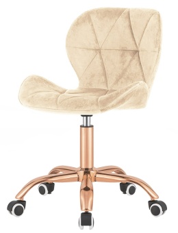 Krzesło obrotowe VASTO OFFICE VELVET BEIGE ROSE GOLD
