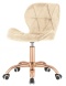 Krzesło obrotowe VASTO OFFICE VELVET BEIGE ROSE GOLD