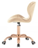 Krzesło obrotowe VASTO OFFICE VELVET BEIGE ROSE GOLD