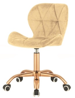 Krzesło obrotowe VASTO OFFICE VELVET BEIGE ROSE GOLD