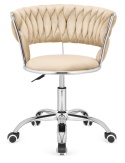 Krzesło obrotowe warkocz TRECCIA OFFICE BEIGE VELVET II GATUNEK