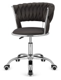 Krzesło obrotowe warkocz TRECCIA OFFICE BLACK VELVET II GATUNEK