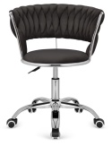 Krzesło obrotowe warkocz TRECCIA OFFICE BLACK VELVET II GATUNEK