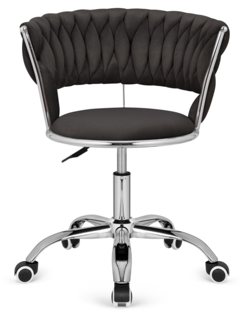 Krzesło obrotowe warkocz TRECCIA OFFICE BLACK VELVET II GATUNEK