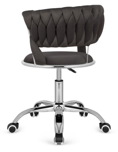 Krzesło obrotowe warkocz TRECCIA OFFICE BLACK VELVET II GATUNEK