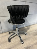 Krzesło obrotowe warkocz TRECCIA OFFICE BLACK VELVET II GATUNEK