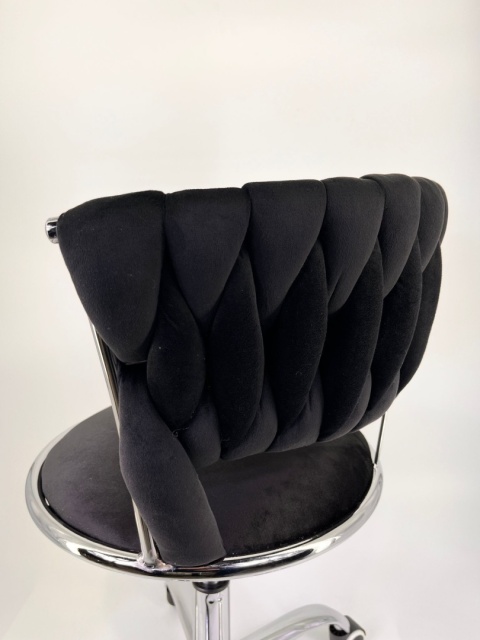 Krzesło obrotowe warkocz TRECCIA OFFICE BLACK VELVET II GATUNEK